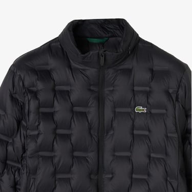  Lacoste Erkek Dik Yaka Kapitone Siyah Mont