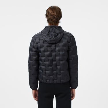  Lacoste Erkek Dik Yaka Kapitone Siyah Mont