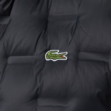  Lacoste Erkek Dik Yaka Kapitone Siyah Mont