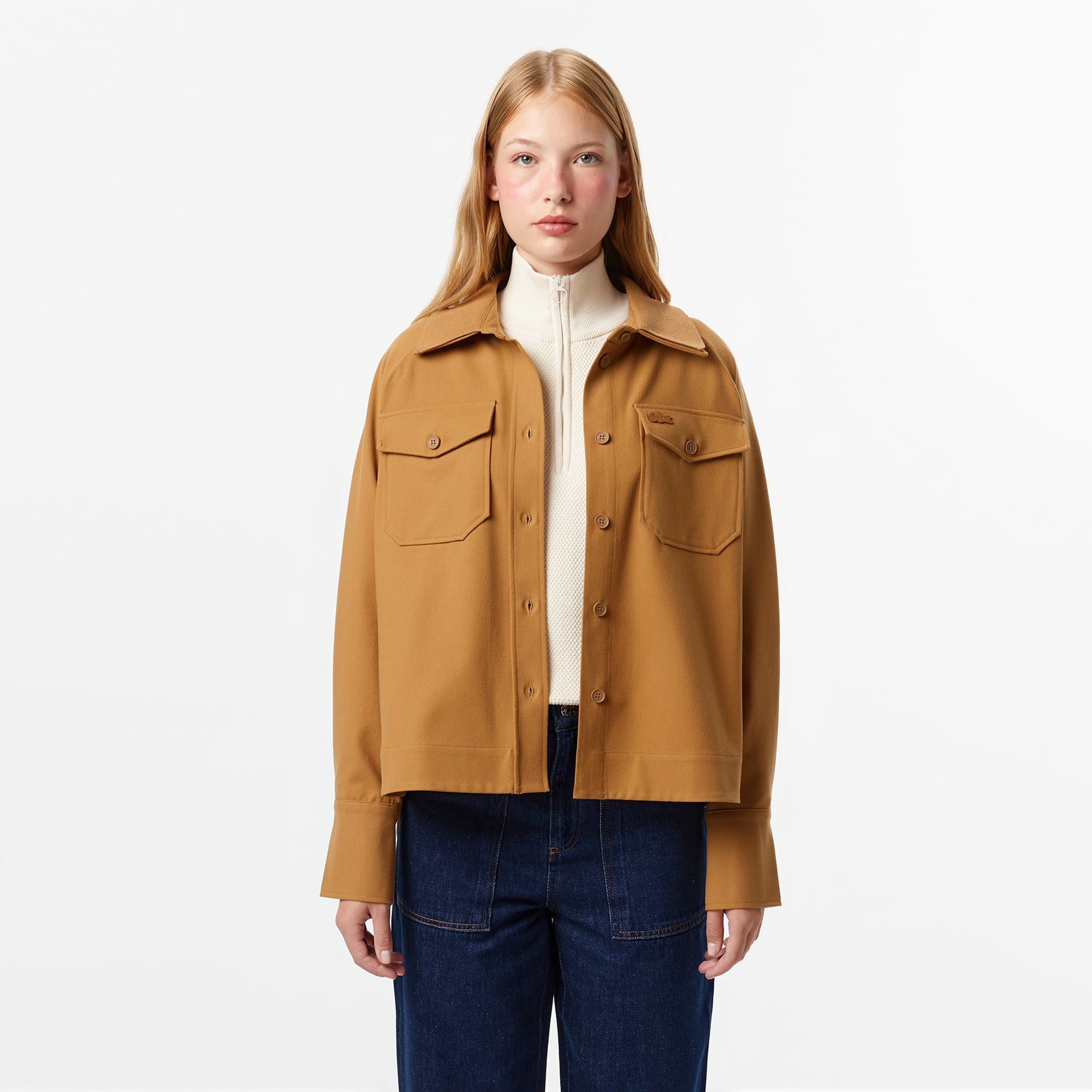  Lacoste Kadın Kahverengi Gömlek