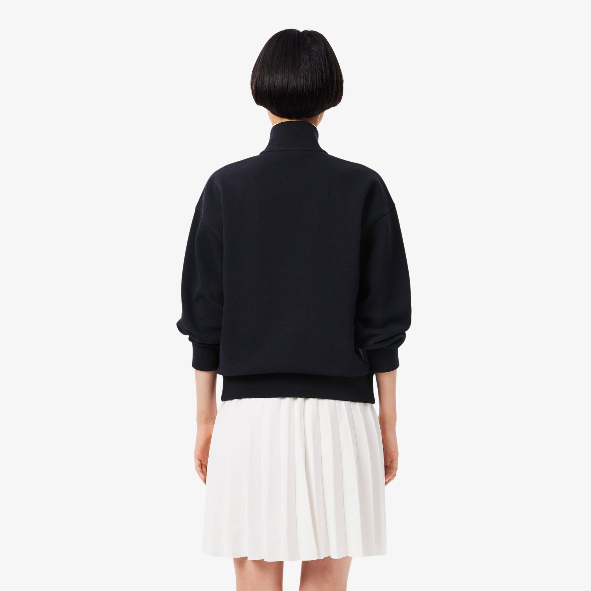 Kadın Relaxed Fit Yarım Fermuarlı Lacivert Sweatshirt