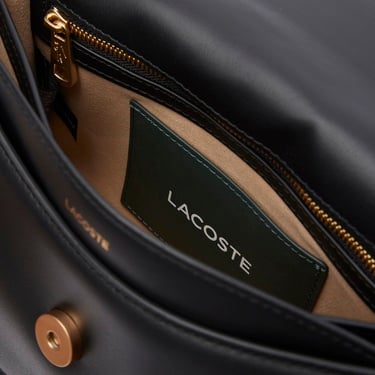  Lacoste Tennis Bliss Kadın Deri Siyah Omuz Çantası