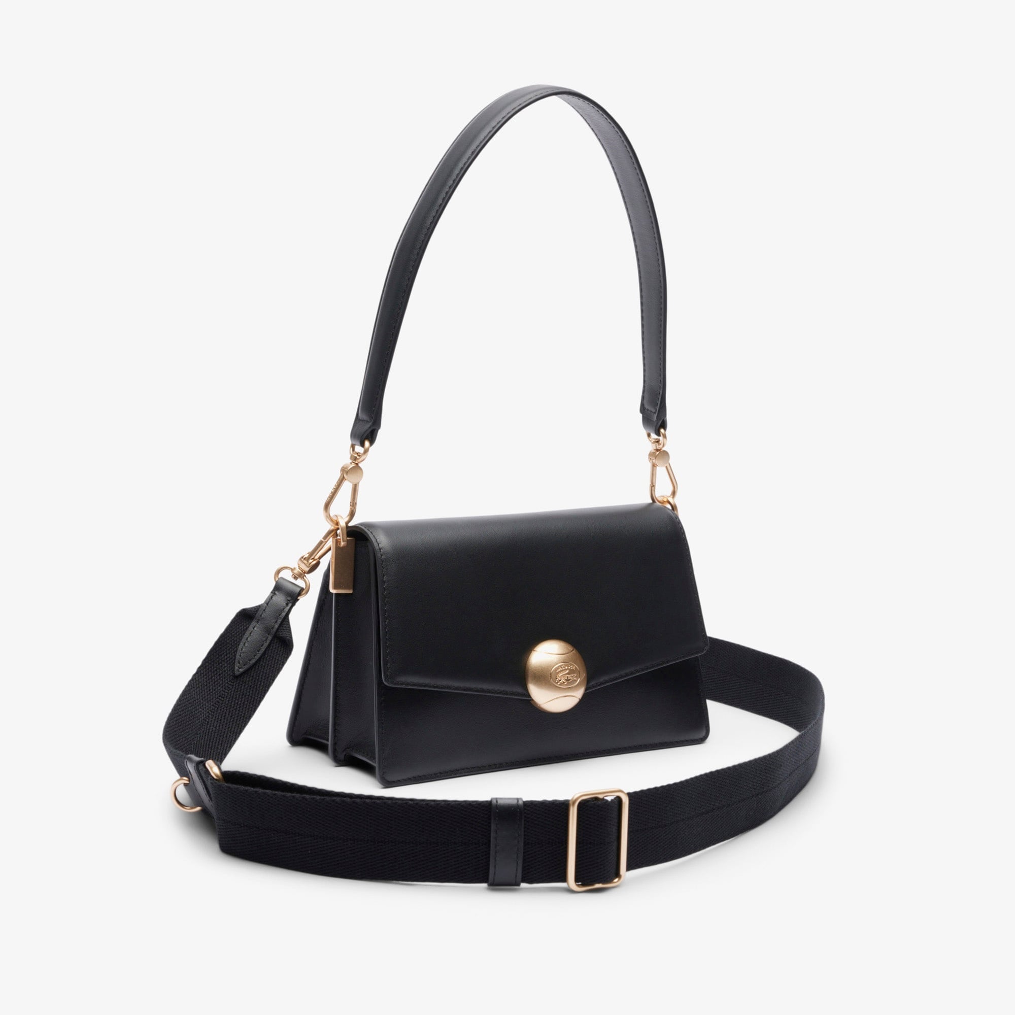 Lacoste Tennis Bliss Kadın Deri Siyah Omuz Çantası