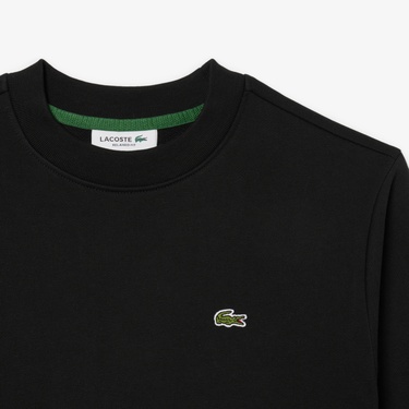  Lacoste Kadın Relaxed Fit Bisiklet Yaka Siyah Sweatshirt