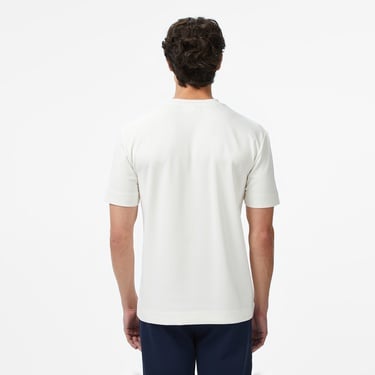  Lacoste Erkek Oversize Fit Bisiklet Yaka Beyaz T-Shirt