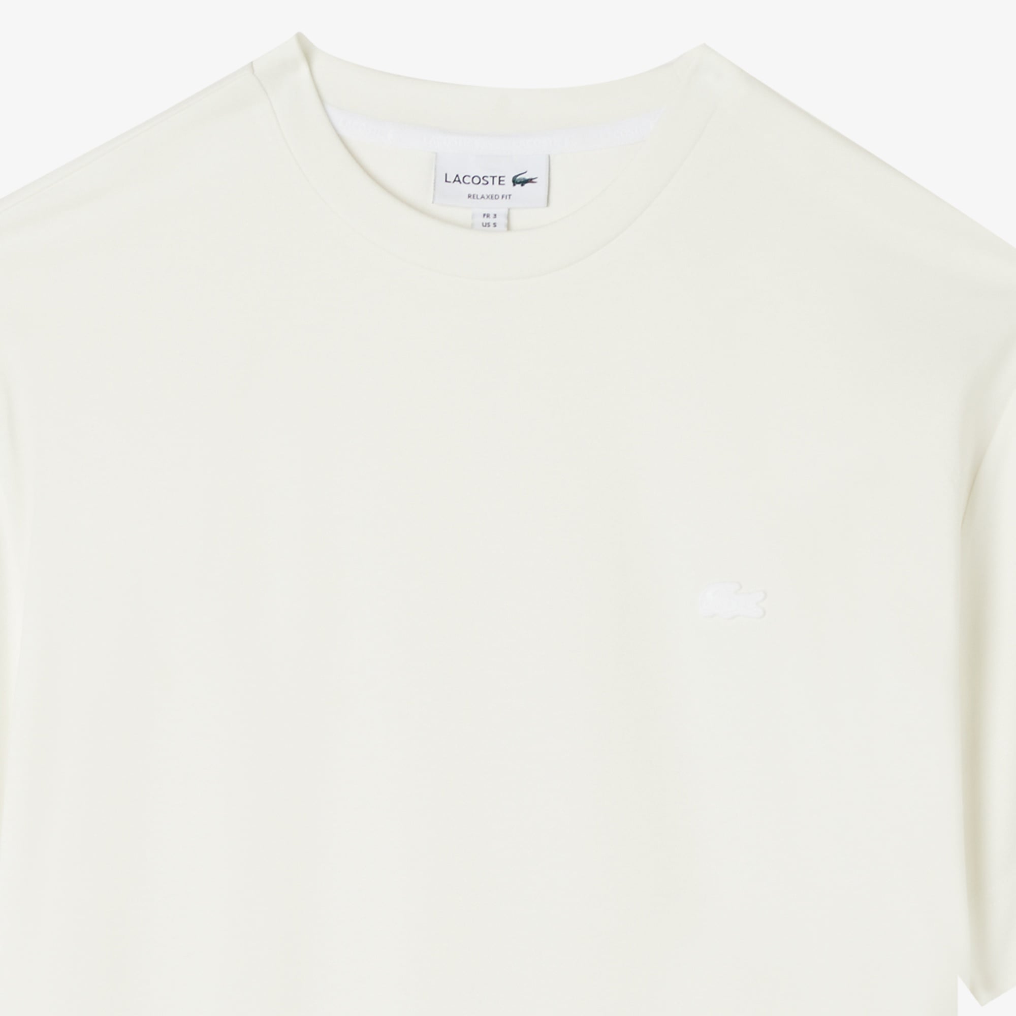 Lacoste Erkek Oversize Fit Bisiklet Yaka Beyaz T-Shirt