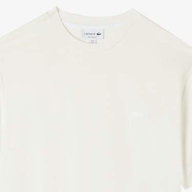  Lacoste Erkek Oversize Fit Bisiklet Yaka Beyaz T-Shirt
