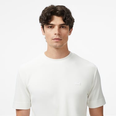  Lacoste Erkek Oversize Fit Bisiklet Yaka Beyaz T-Shirt
