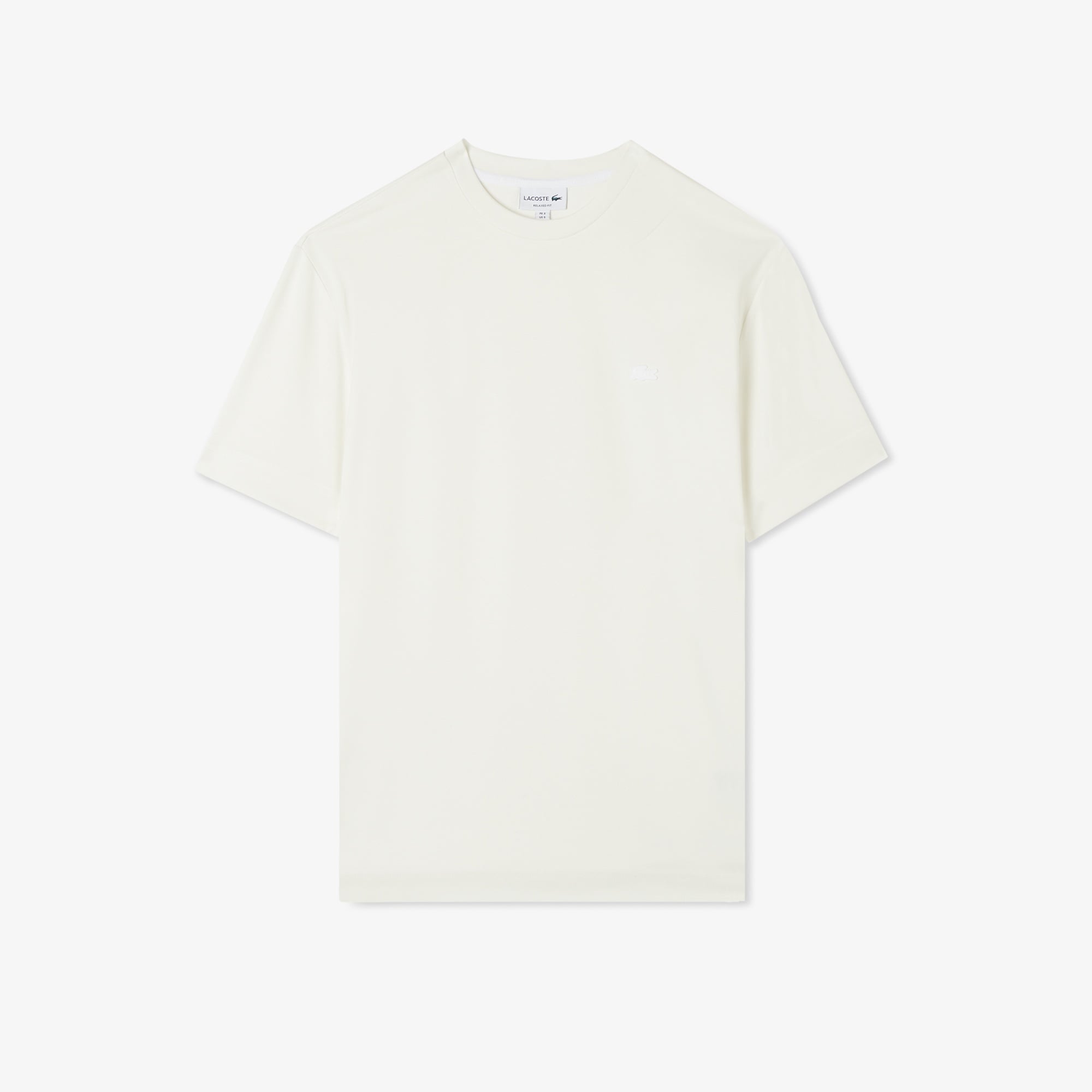 Lacoste Erkek Oversize Fit Bisiklet Yaka Beyaz T-Shirt