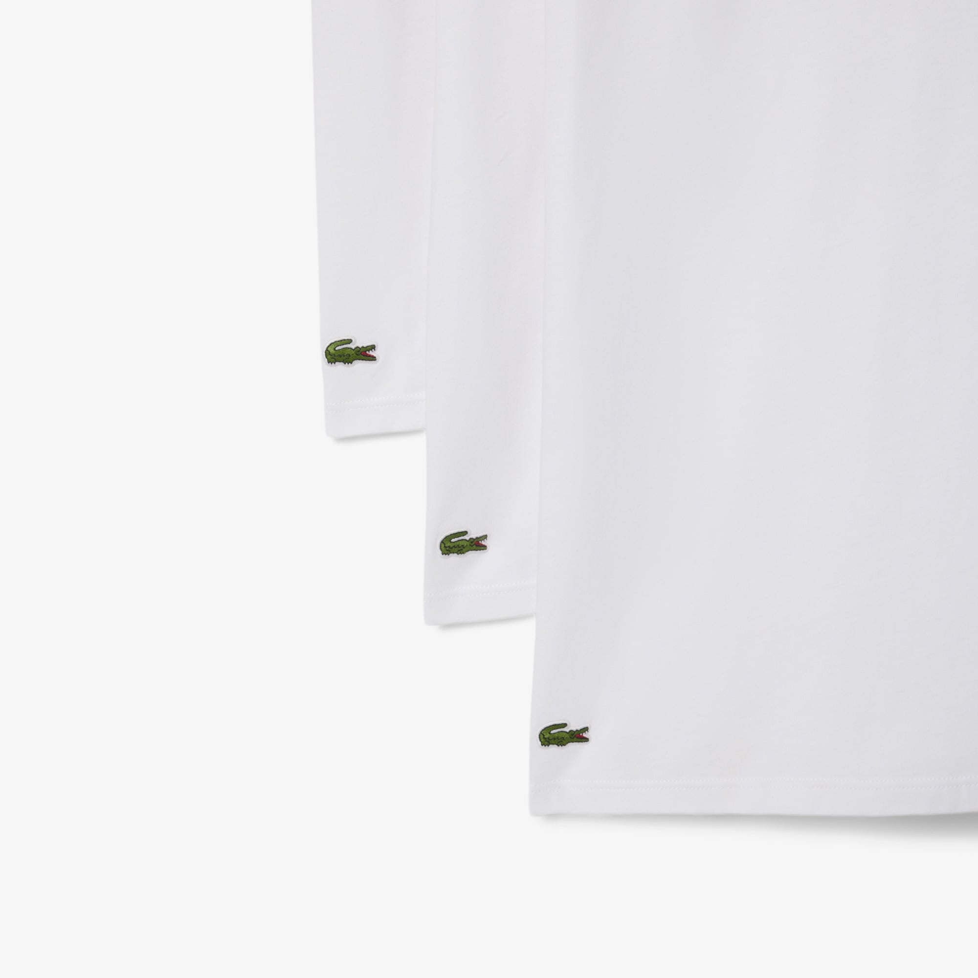 Lacoste Erkek Regular Fit 3'lü Beyaz Pijama Üstü