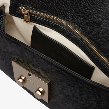  Lacoste Champs-Élysées Kadın Deri Siyah Omuz Çantası