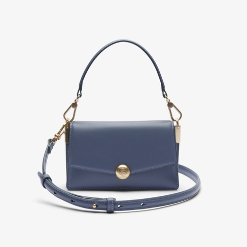  Lacoste Small Tennis Bliss Kadın Deri Mavi Omuz Çantası