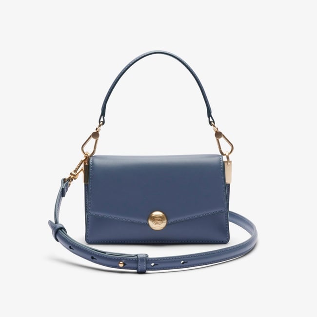  Lacoste Small Tennis Bliss Kadın Deri Mavi Omuz Çantası