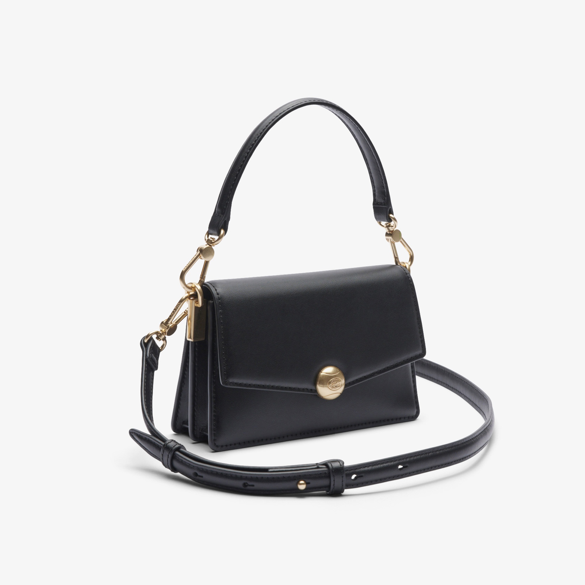 Lacoste Small Tennis Bliss Kadın Deri Siyah Omuz Çantası