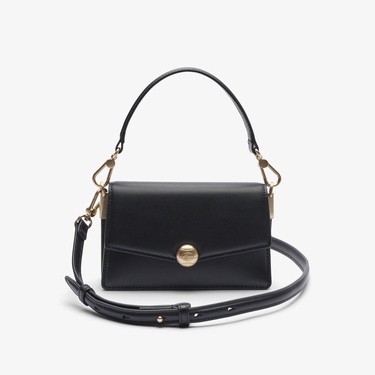  Lacoste Small Tennis Bliss Kadın Deri Siyah Omuz Çantası