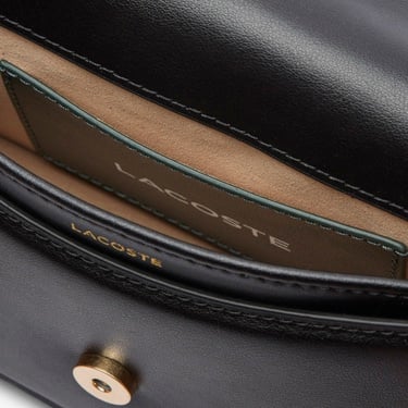  Lacoste Small Tennis Bliss Kadın Deri Siyah Omuz Çantası