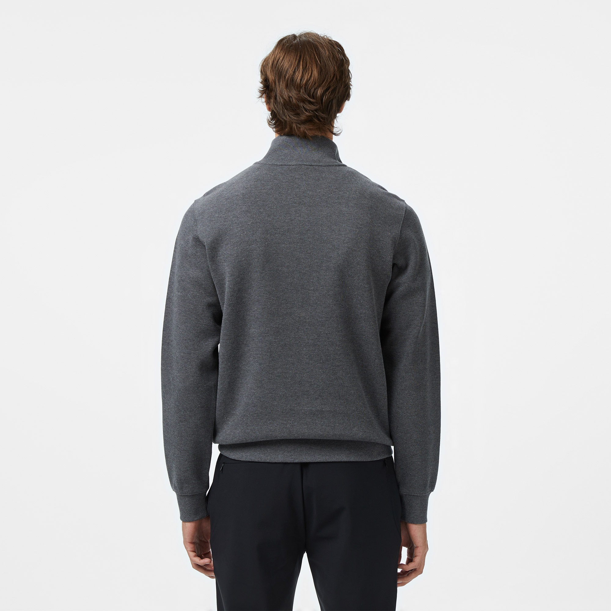 Lacoste Erkek Classic Fit Yarım Fermuarlı Gri Sweatshirt