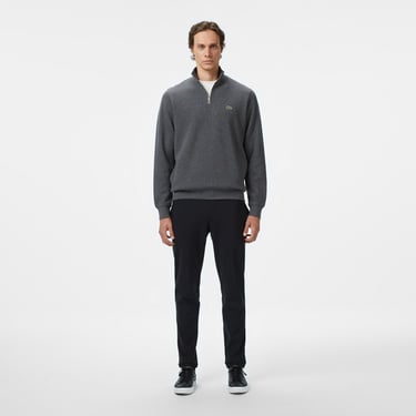  Lacoste Erkek Classic Fit Yarım Fermuarlı Gri Sweatshirt