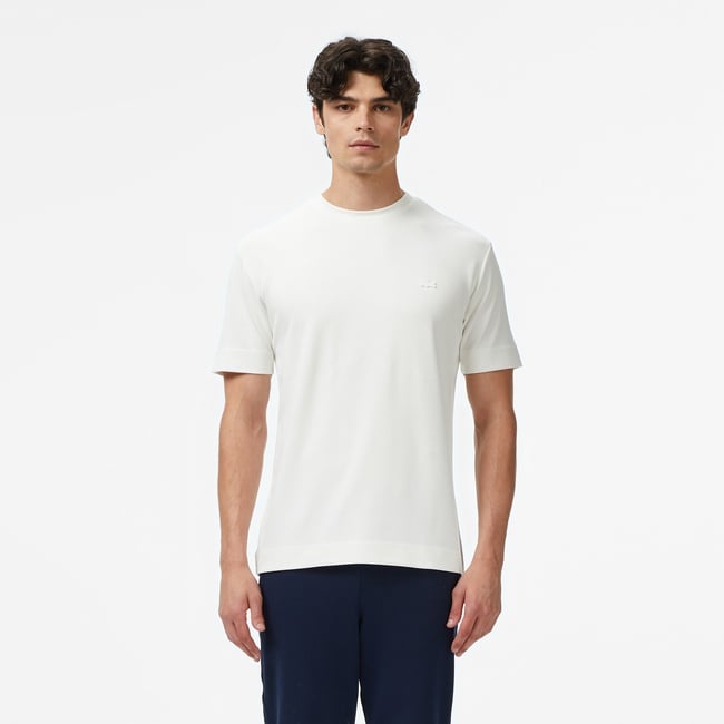  Lacoste Erkek Oversize Fit Bisiklet Yaka Beyaz T-Shirt