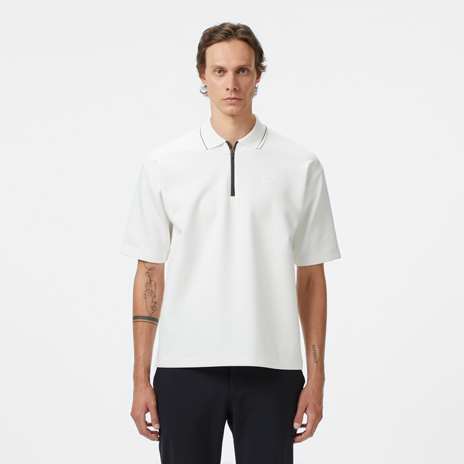  Lacoste Erkek Oversize Fit Beyaz Polo
