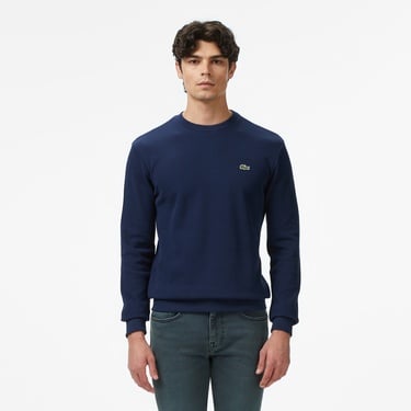  Erkek Regular Fit Uzun Kollu Bisiklet Yaka Lacivert T-Shirt