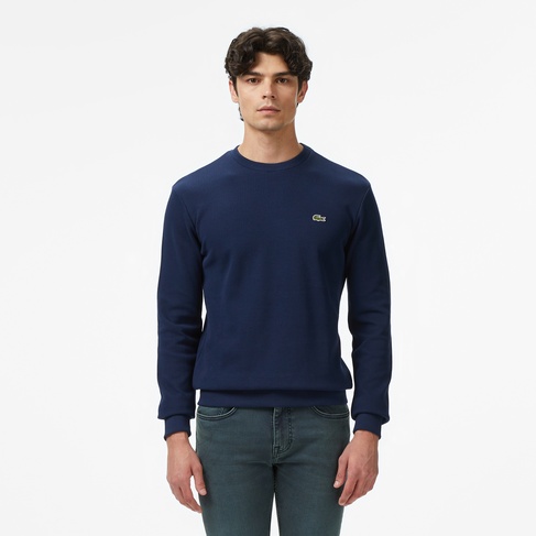  Erkek Regular Fit Uzun Kollu Bisiklet Yaka Lacivert T-Shirt