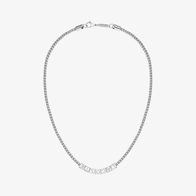  Lacoste Script Erkek Gri Kolye