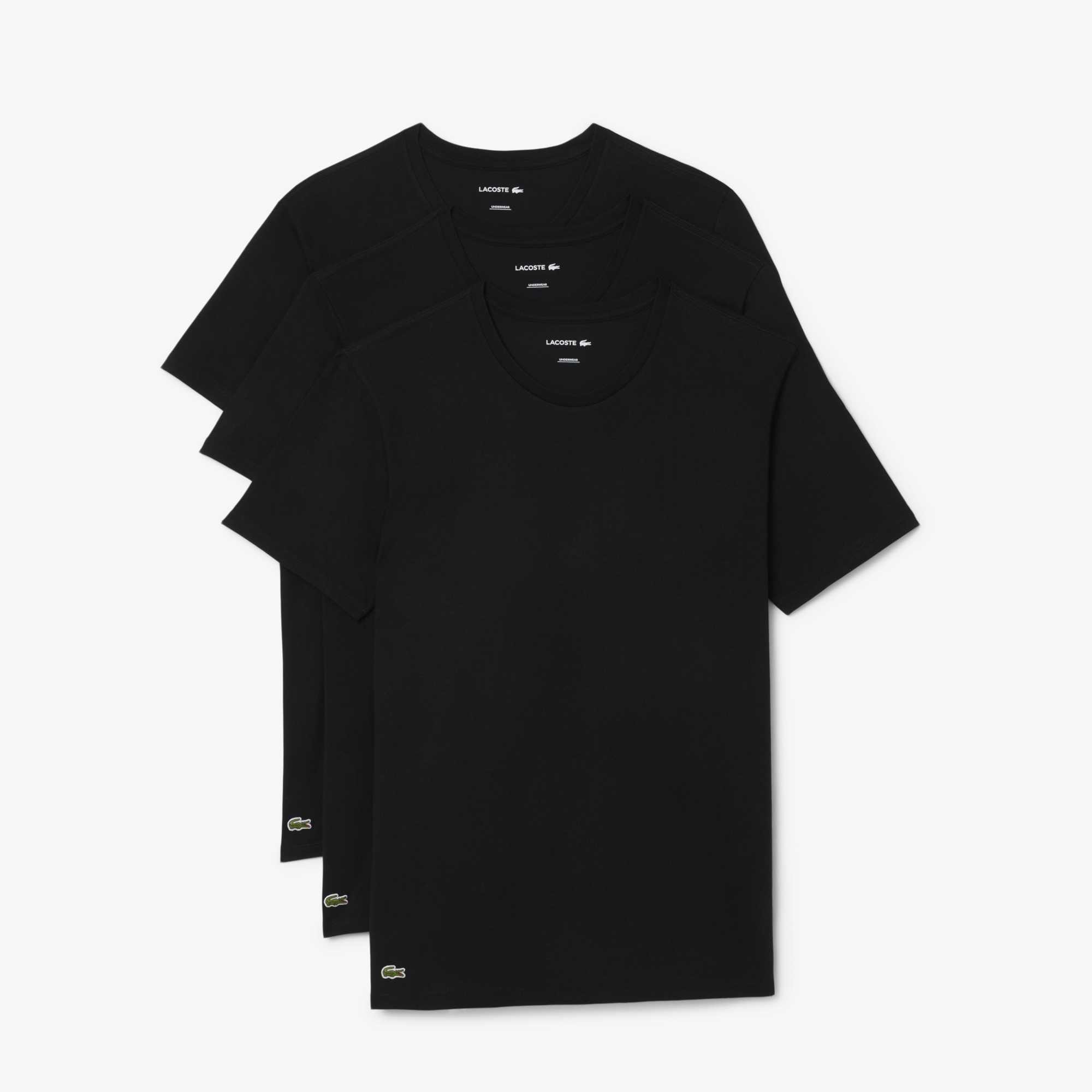 Lacoste Erkek Regular Fit 3'lü Siyah Pijama Üstü