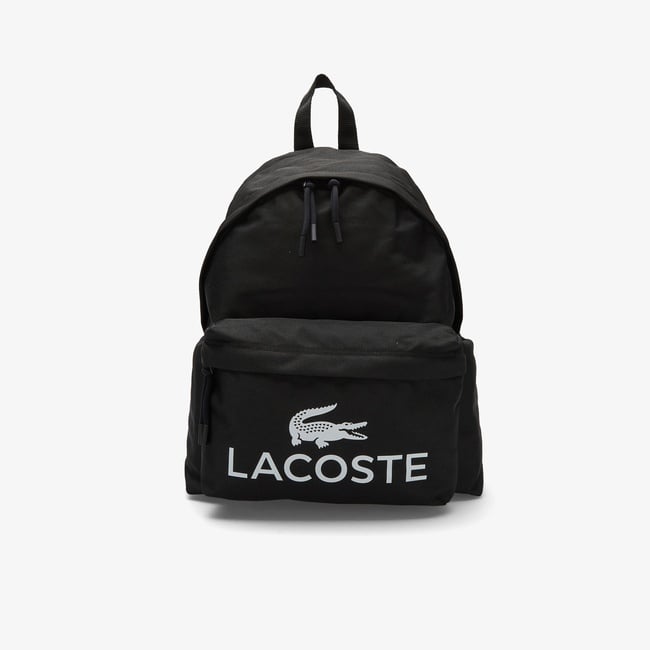  Lacoste Erkek Baskılı Siyah Sırt Çantası