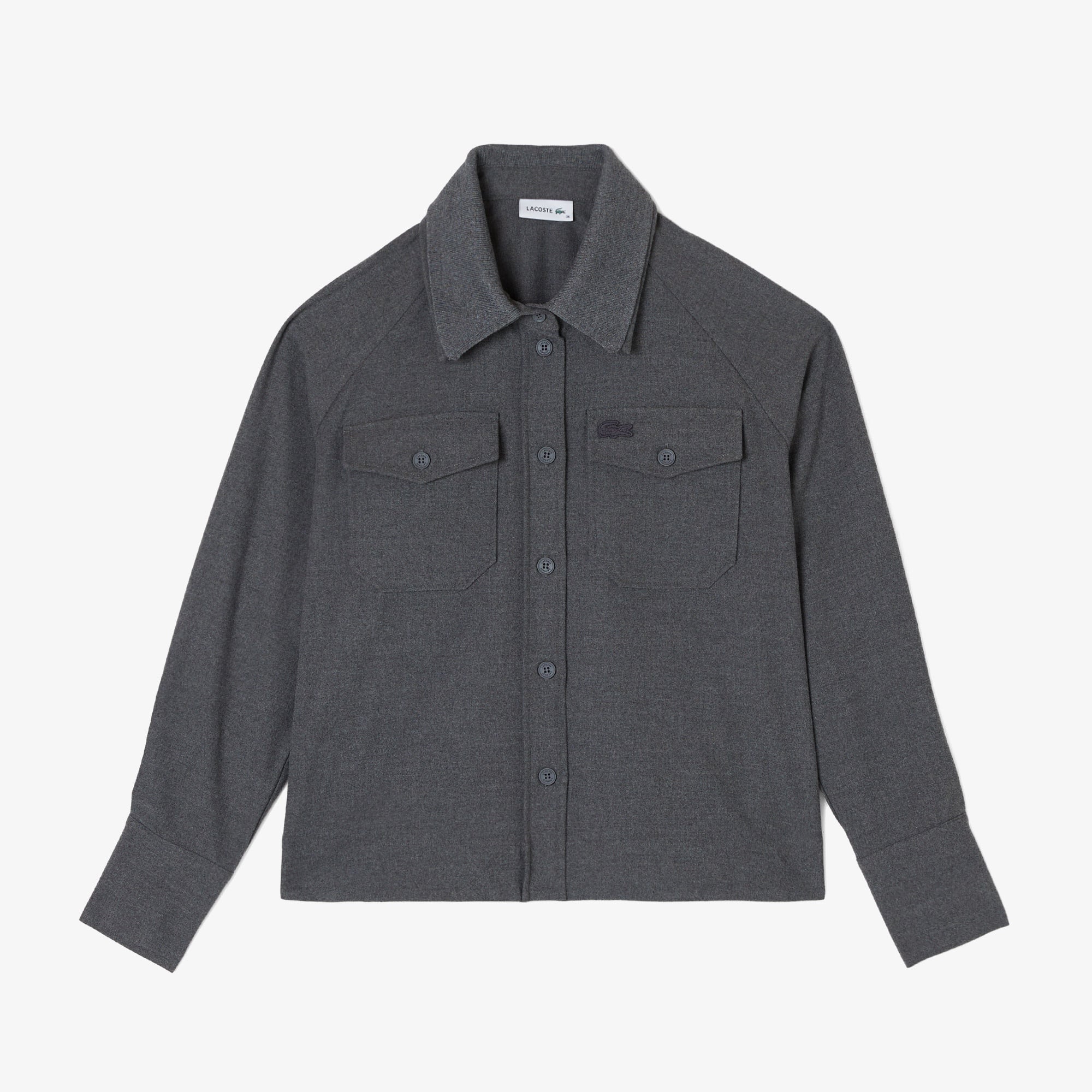 Kadın Regular Fit Koyu Gri Dış Gömlek