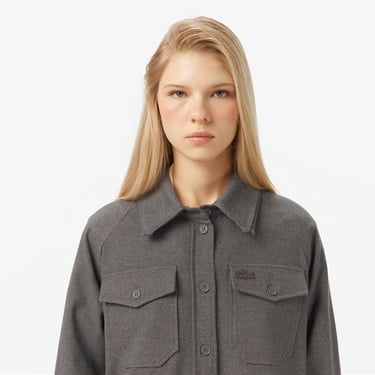  Kadın Regular Fit Koyu Gri Dış Gömlek