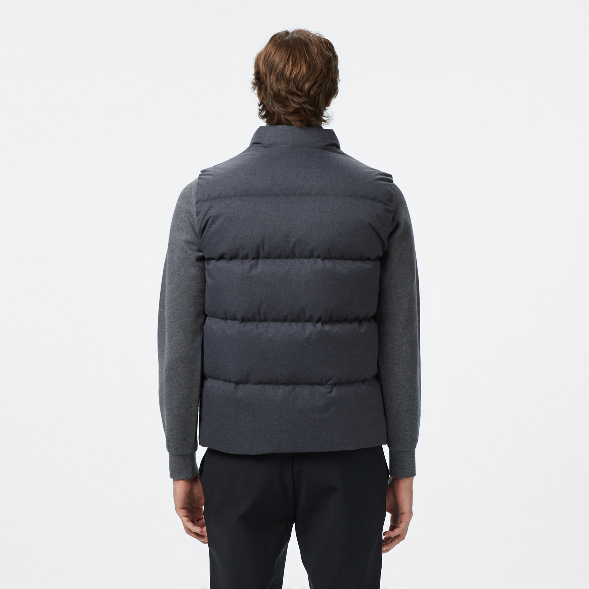 Lacoste Erkek Dik Yaka Koyu Gri Yelek