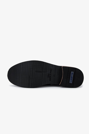  Valmenti Erkek Hakiki Deri Siyah Loafer Ayakkabı