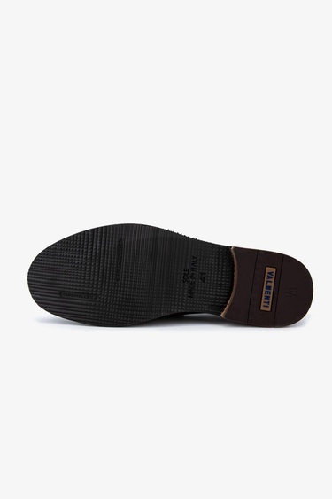  Valmenti Erkek Hakiki Deri Kahverengi Loafer Ayakkabı