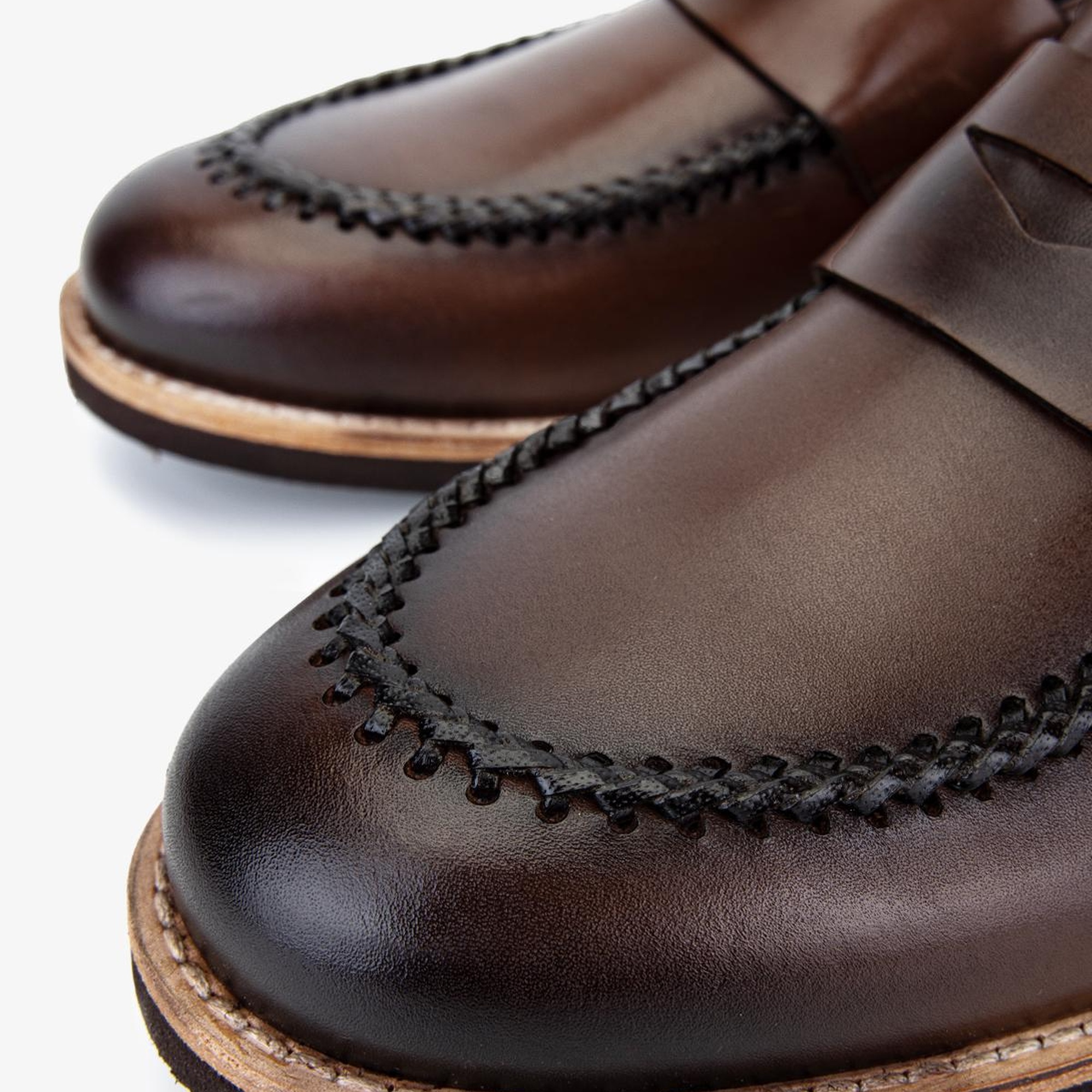 Valmenti Erkek Hakiki Deri Kahverengi Loafer Ayakkabı