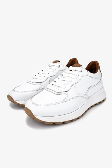  Valmenti Erkek Hakiki Deri Beyaz Sneakers & Spor Ayakkabı