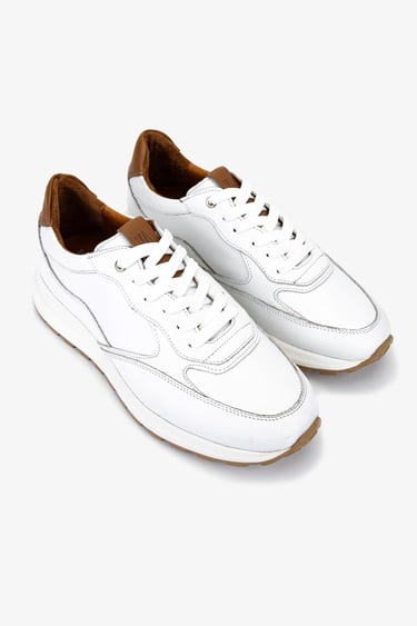  Valmenti Erkek Hakiki Deri Beyaz Sneakers & Spor Ayakkabı