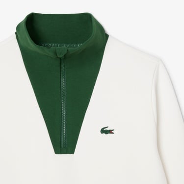  Lacoste Tennis Heritage UV Protect Kadın Beyaz Sweatshirt