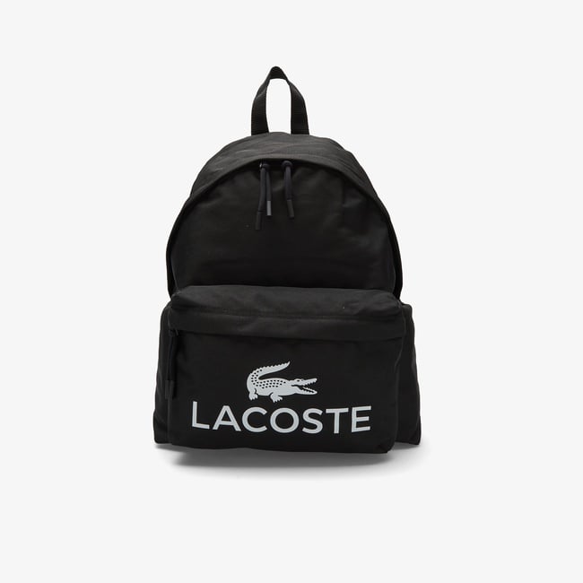  Lacoste Erkek Baskılı Siyah Sırt Çantası