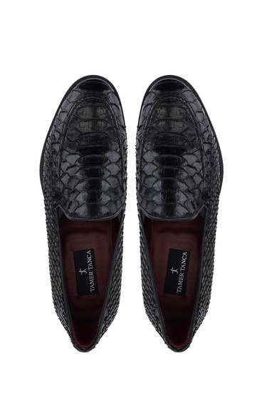  Tamer Tanca Erkek Hakiki Deri Siyah Klasik Ayakkabı