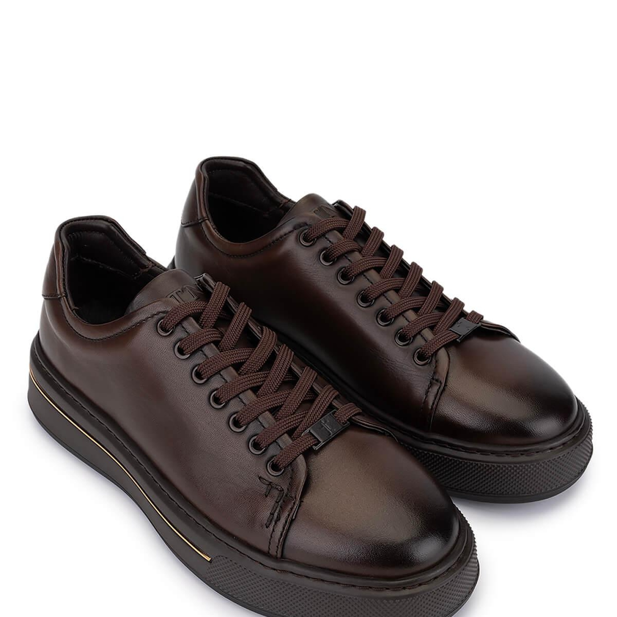 Tamer Tanca Erkek Hakiki Deri Kahverengi Sneakers & Spor Ayakkabı