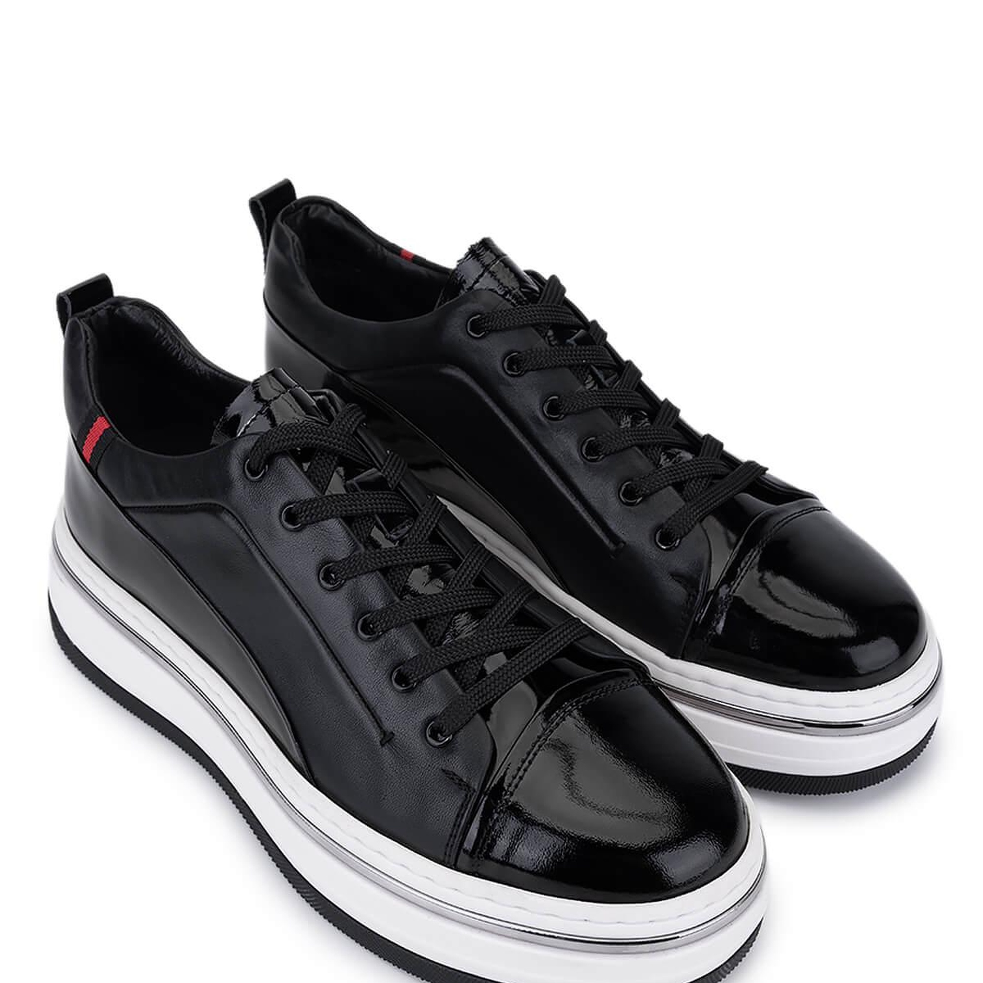 Tamer Tanca Erkek Hakiki Deri Siyah Sneakers & Spor Ayakkabı