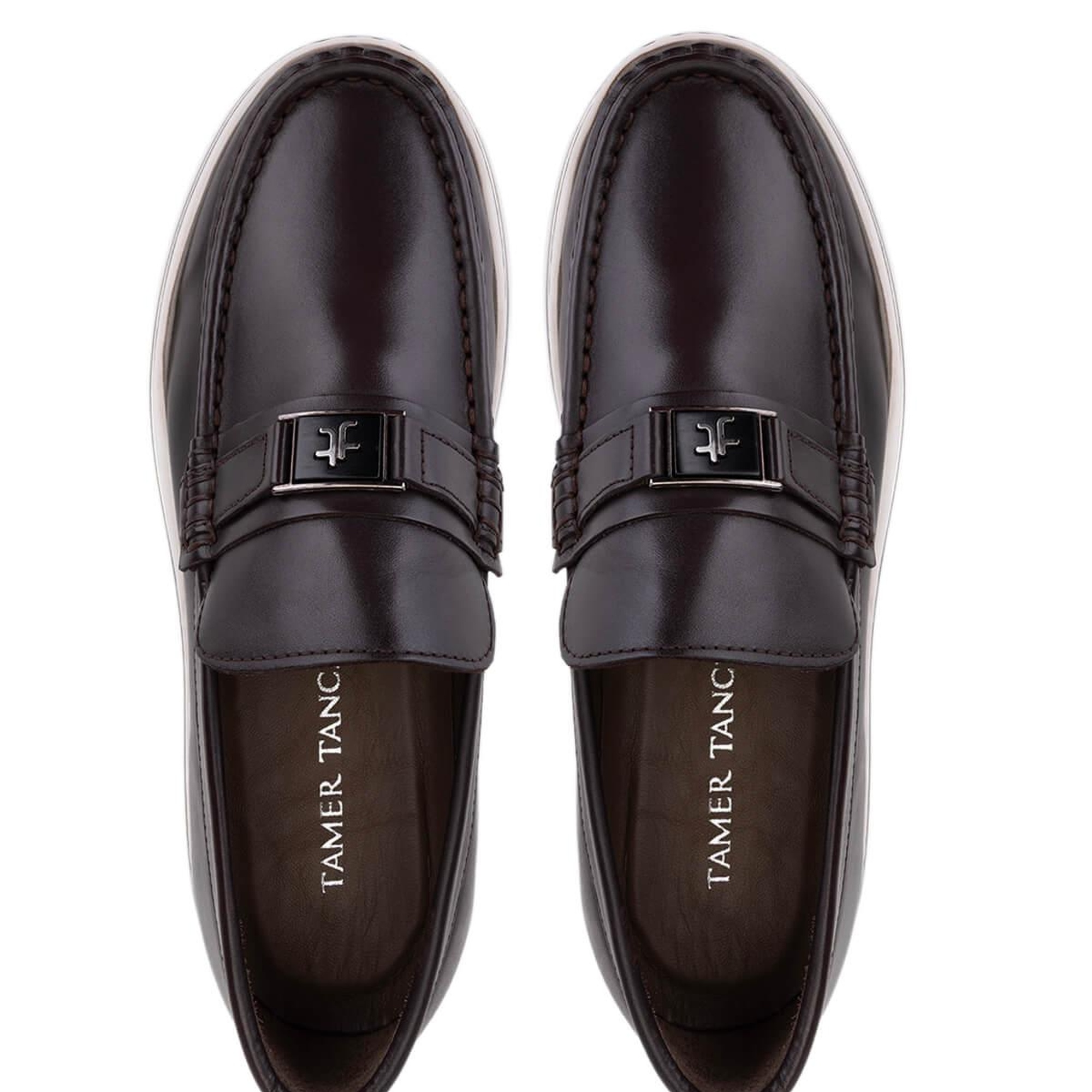 Tamer Tanca Erkek Hakiki Deri Kahverengi Loafer Ayakkabı