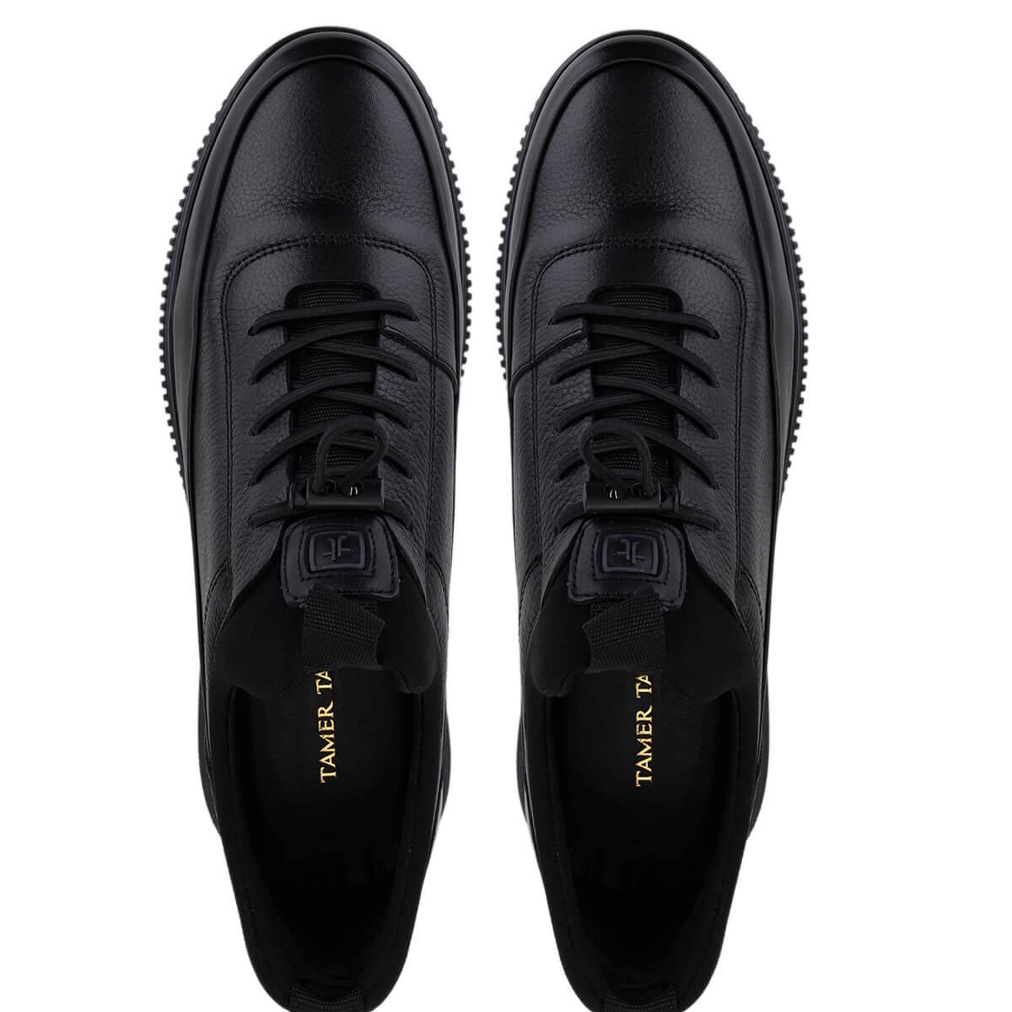 Tamer Tanca Erkek Hakiki Deri Siyah Casual Ayakkabı