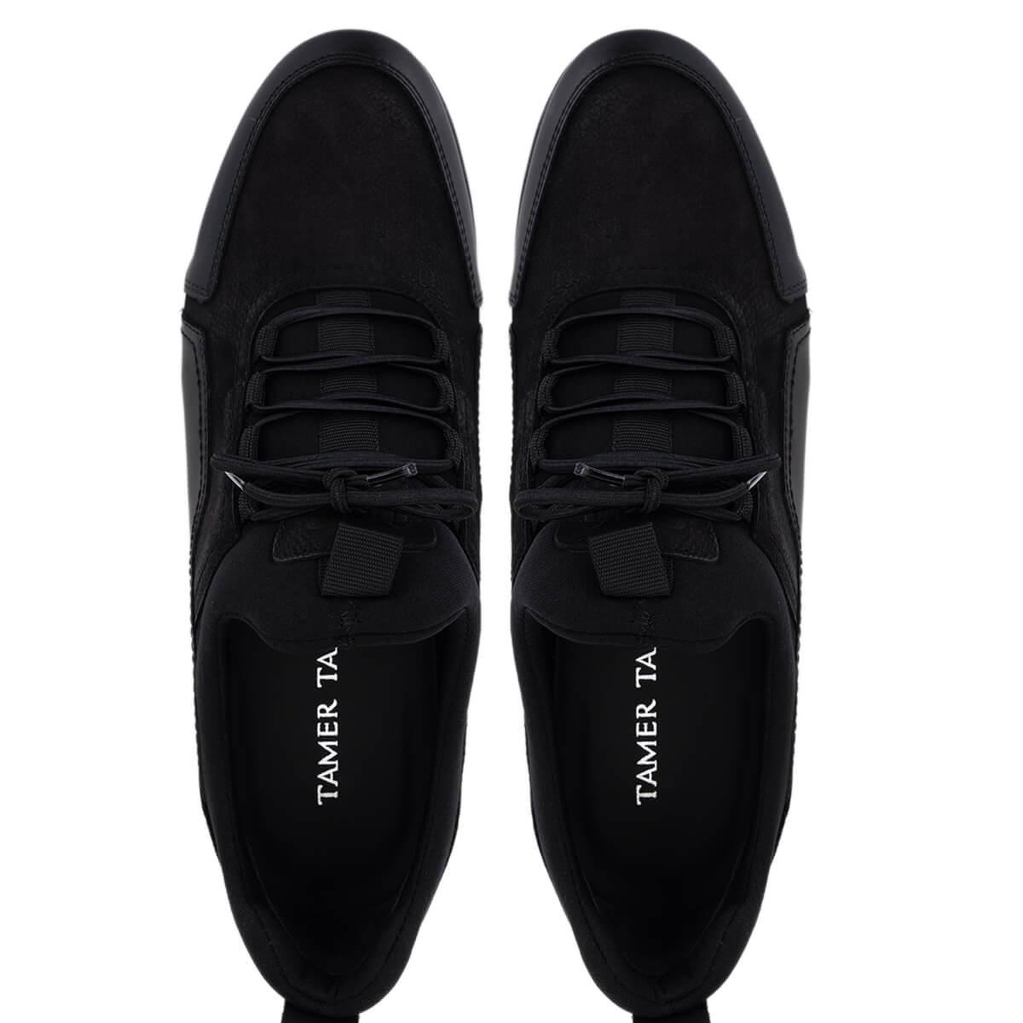 Tamer Tanca Erkek Hakiki Deri Siyah Nubuk Sneakers & Spor Ayakkabı