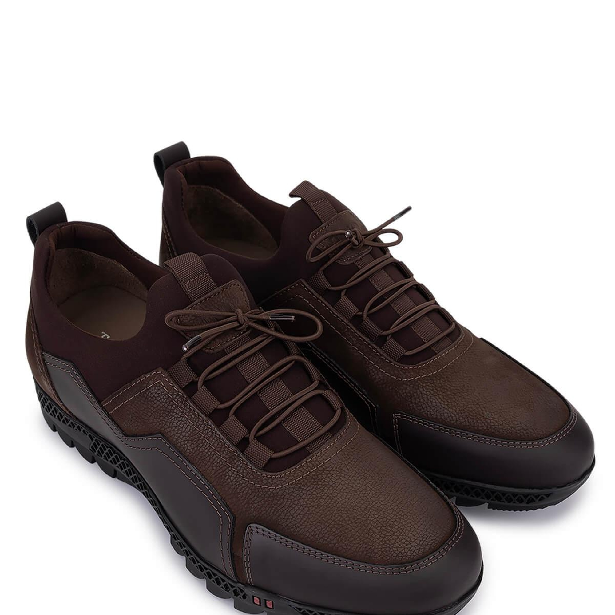Tamer Tanca Erkek Hakiki Deri Kahverengi Nubuk Sneakers & Spor Ayakkabı
