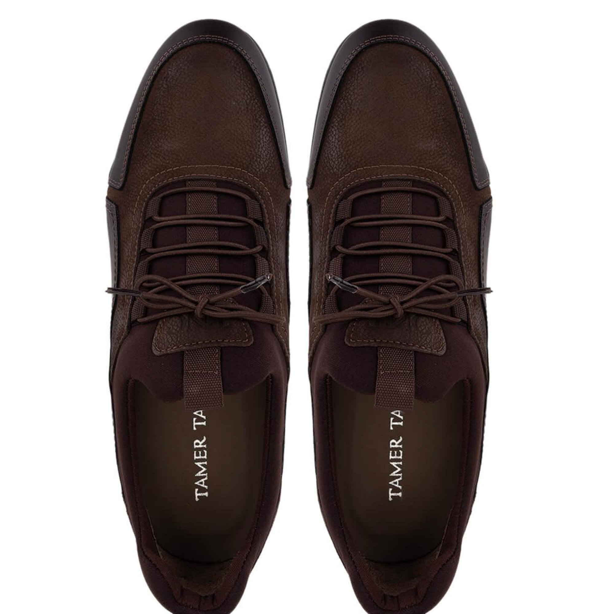 Tamer Tanca Erkek Hakiki Deri Kahverengi Nubuk Sneakers & Spor Ayakkabı