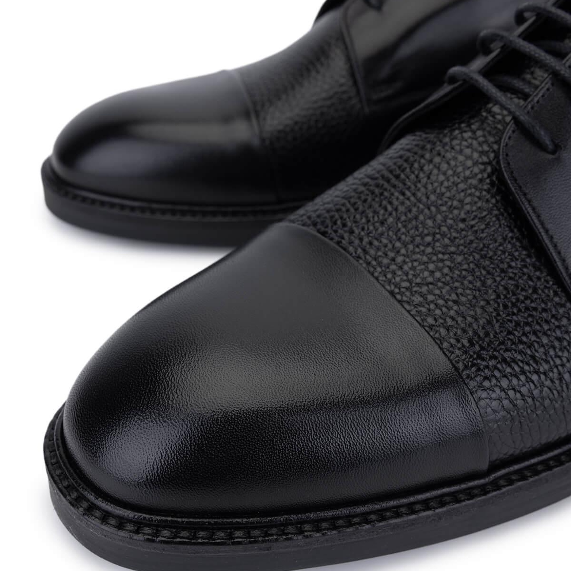 Tamer Tanca Erkek Hakiki Deri Siyah Klasik Ayakkabı