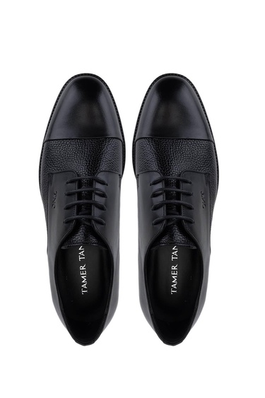  Tamer Tanca Erkek Hakiki Deri Siyah Klasik Ayakkabı