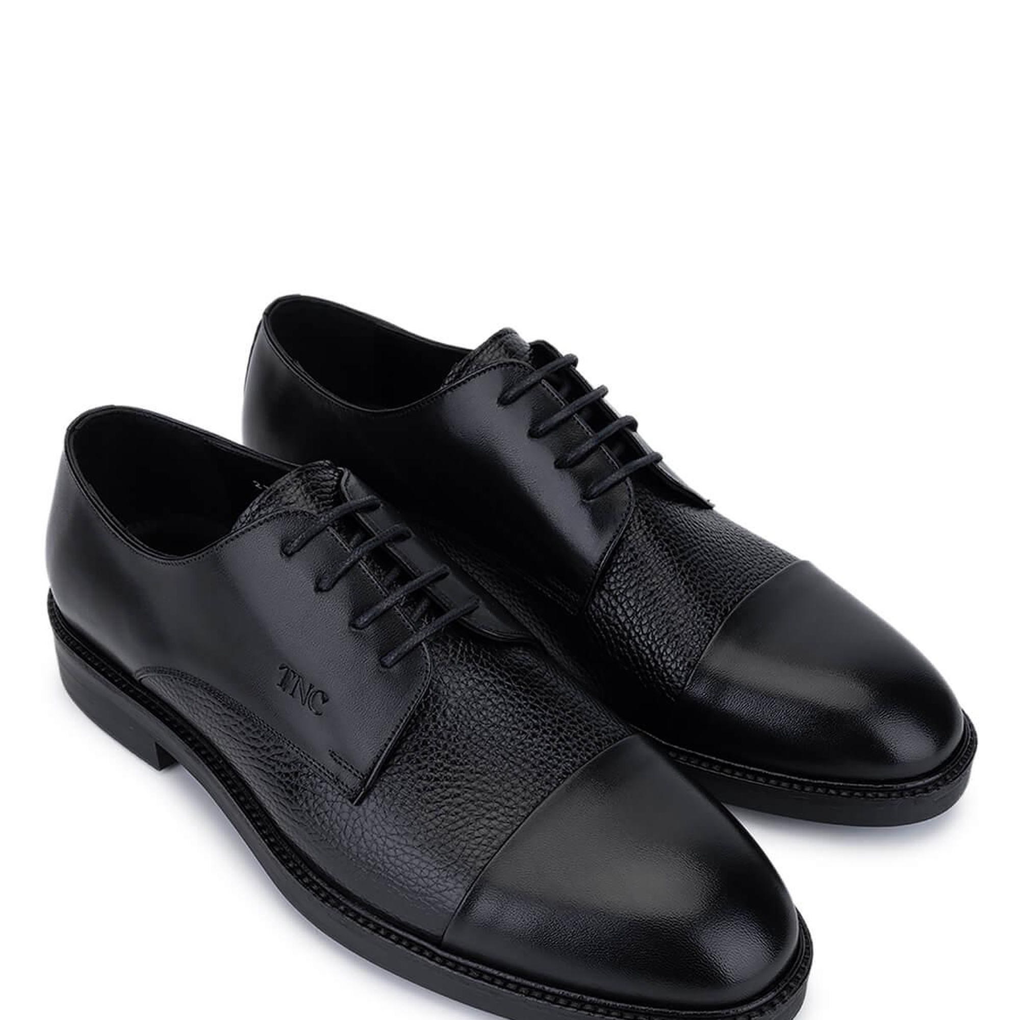 Tamer Tanca Erkek Hakiki Deri Siyah Klasik Ayakkabı